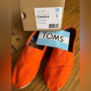 TOMS Alpargata Vibrant Orange Canvas Loafers
